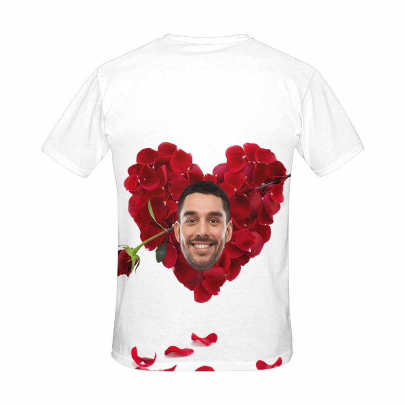 Custom Face Marriage Rose Women's All Over Print T-shirt