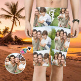 Custom Splicing Face Personalized Photo Men's Beach Short-Drawstring Short