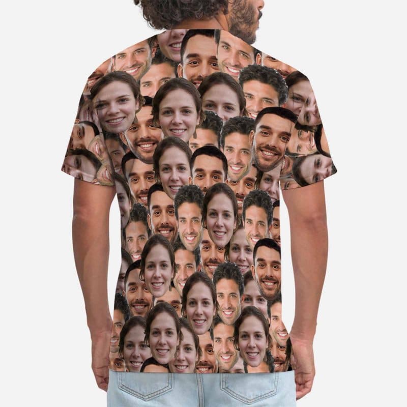 Personalized Tshirt with Face Seamless Men's T-shirt Design Your Own Tee Shirt Birthday Vacation Shirt