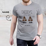 Custom Name Dad's Little Shits Men's T-shirt Made for You Personalized Tee Shirt for Him