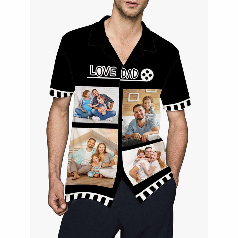 Custom Photo Hawaiian Family Memories Shirts Casual Men's Summer Shirts Made for You Custom Shirt