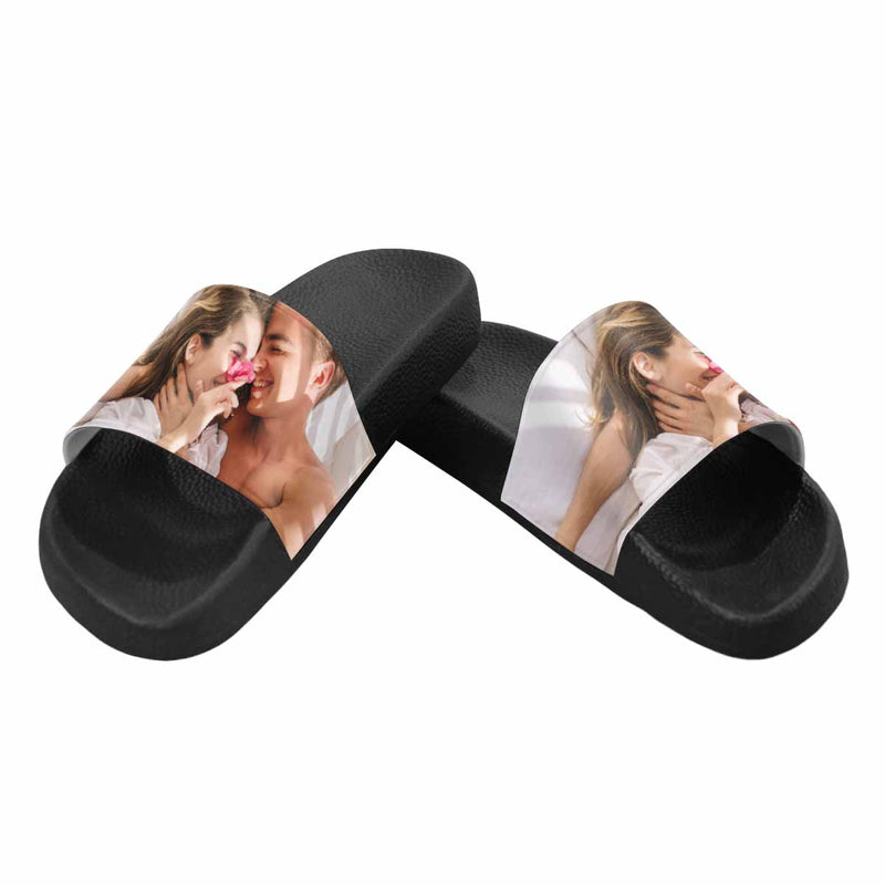 Custom Photo Face Sandals Personalized Couple Photo Slides Gift