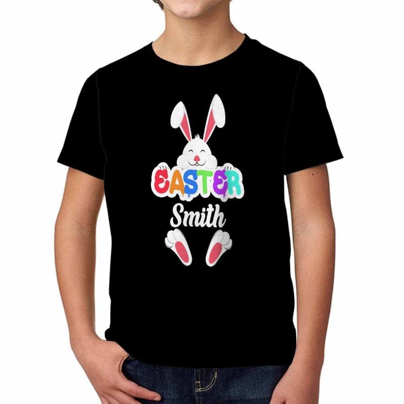 Custom Name Easter Bunny Kid's All Over Print T-shirt