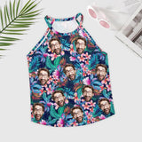 Custom Face Plant Crew Neck Vest Personalized Photo Women Vest T-shirt