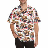 Custom Image Hawaiian Shirt with Photo Love You Seamless Create Your Own Hawaiian Shirt