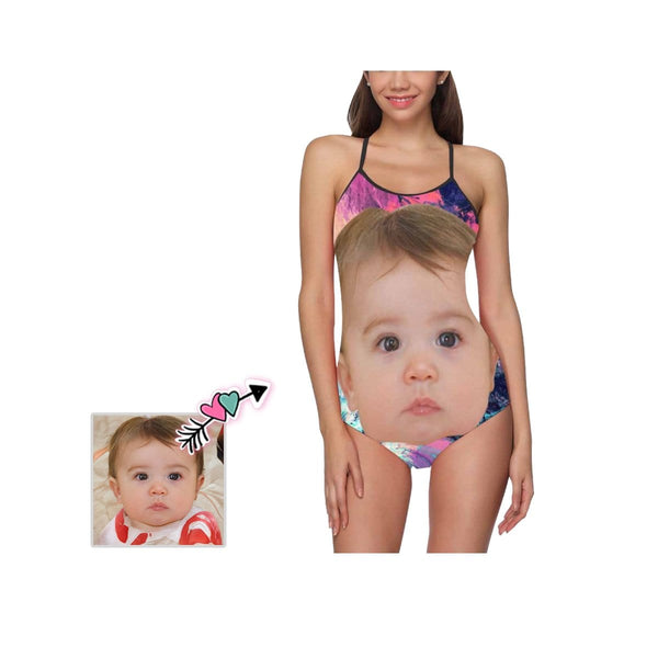 Custom Face Funny Women's Slip One Piece Swimsuit