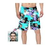 Custom Face Tree Personalized Photo Men's Elastic Beach Short