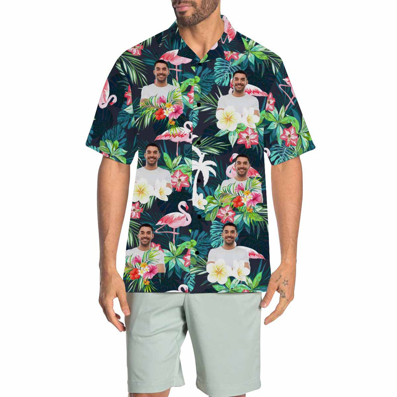 Custom Face Hawaiian Shirt Funny Photo Hawaiian Shirt for Husband Personalized Hawaiian Shirt Photo Tropical Aloha Shirt For Men