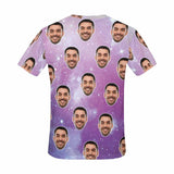 Custom Boyfriend Face Starry Sky Women's All Over Print T-shirt