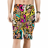 Custom Father Face Cool Design Men's Beach Shorts