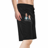 Custom Face Love You Dad Men's All Over Print Beach Shorts