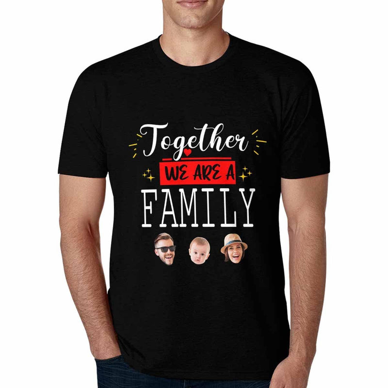 Custom Face Love Family Matching All Over Print T-shirt Made for You Personalized Tshirt Family Gift