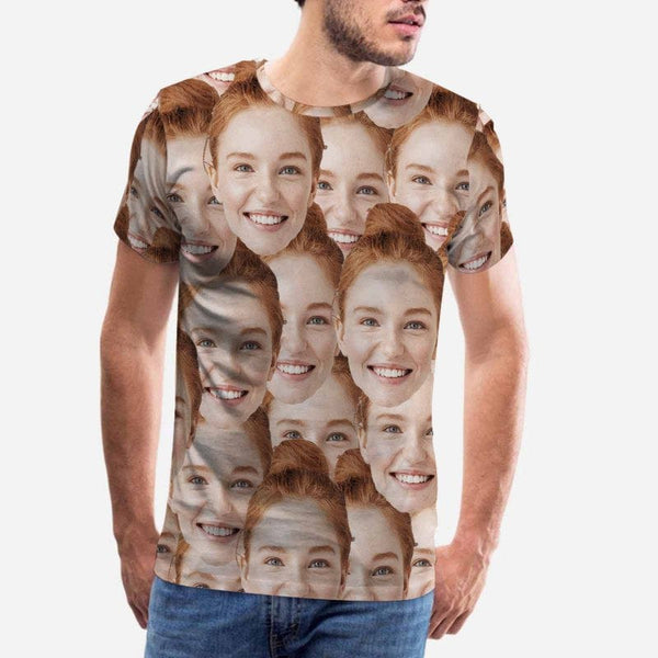 Custom Face Seamless Family Matching T-shirt Put Your Photo on Shirt Unique Design Shirt Gift