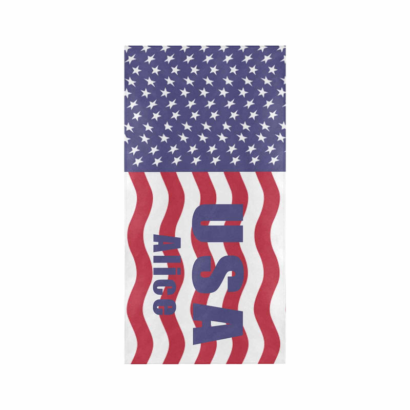 Custom USA Flag&Text Bath Towel Beach Towel Pool Towel Camp Towel