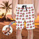 Custom Face Mouth Men's All Over Print Casual Shorts