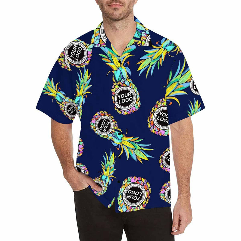 Custom Logo Pineapple Men's Hawaiian Shirt