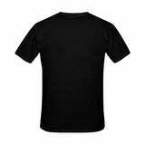 Custom Portrait Outline Shirt, Line Art Photo Shirt For Male, Custom Men's All Over Print T-shirt, Photo Outline Outfit With Pet Black