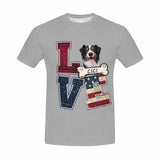 Custom Men's T-shirt with Photo&Name Love Bone Star Personalized Shirt Put Your Face on A Tshirt