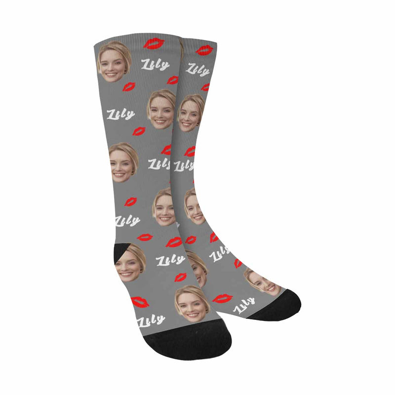 Custom Socks Face Socks with Faces & Name Personalized Socks Birthday Gifts for Wife