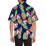 Custom Photo Hawaiian Shirts Photo Blue Pineapple Unisex & Teenage Create Your Own Aloha Shirt