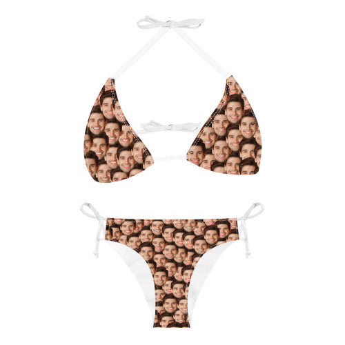 Custom Multi Face Triangle Bikini Personalized Face Sexy Bikini Swimsuit