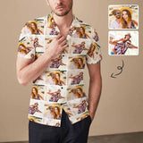 Custom Image Hawaiian Shirt Loving Couple Different Photo Aloha Shirt Birthday Vacation Party Gift