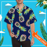 Custom Logo Pineapple Men's Hawaiian Shirt