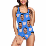 Custom Face Love You Women's Tank Top Bathing Swimsuit