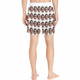 Custom Face Simple Men's Quick Dry Swim Shorts, Personalized Funny Swim Trunks