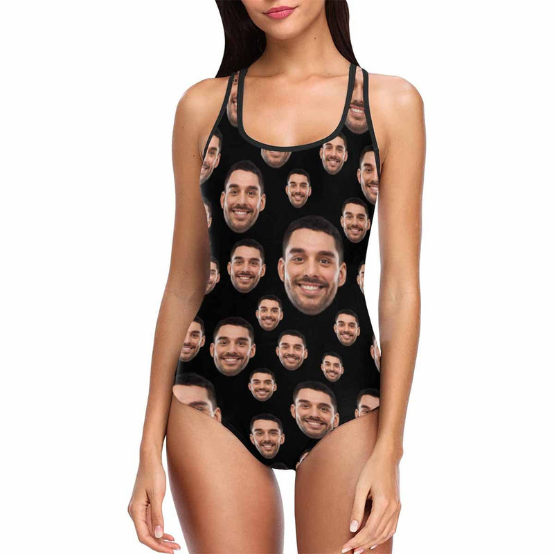 Custom Face Funny Selfie Women's Tank Top Bathing Swimsuit