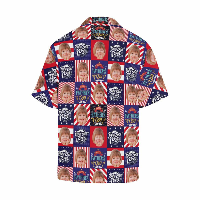 Custom Face Best Wish For Dad Men's All Over Print Hawaiian Shirt