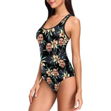 Custom Face Lily Flowers Swimsuit Personalized Women's Tank Top Bathing Swimsuit Honeymoons For Her