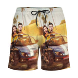 Custom Face Driving Swim Shorts Personalized Face Swim Shorts