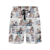 Custom Photo Happy Family Time Enjoy Men's Quick Dry Swim Shorts, Personalized Funny Swim Trunks