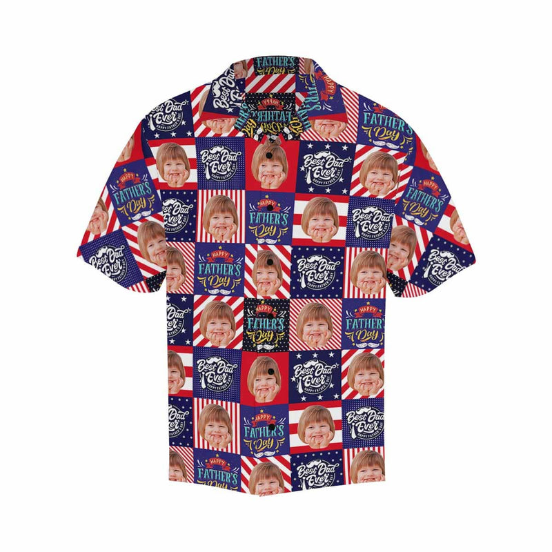 Custom Face Best Wish For Dad Men's All Over Print Hawaiian Shirt