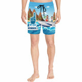 Custom Face My Dad Number One Men's Quick Dry Swim Shorts, Personalized Funny Swim Trunks