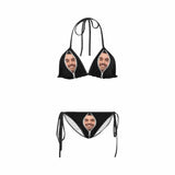 Custom Boyfriend Face Zipper Bikini Personalized Photo Women's Bikini Swimsuit Summer Gift