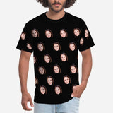 Custom Face Funny Selfie Men's Print T-shirt Made For You Custom Tee Shirt Design for Him