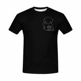 Custom Portrait Outline Shirt, Line Art Photo Shirt For Male, Custom Men's All Over Print T-shirt, Photo Outline Outfit For Pet