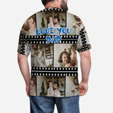 Custom Shirts with Photo Love You Dad Shirts with Personalized Pictures Made for You Custom T-shirt for Him