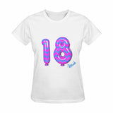 Custom Name&Age Unique Design Birthday Gift Women's All Over Print T-shirt