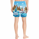 Custom Face My Dad Number One Men's Quick Dry Swim Shorts, Personalized Funny Swim Trunks