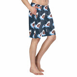 Custom Girlfriend Face Shark Personalized Photo Men's Elastic Beach Short