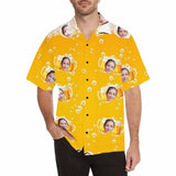 Design Your Own Hawaiian Shirt with Girlfriend Face Beer Yellow Personalized Photo Tropical Aloha Shirt