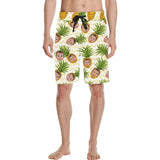 Custom Face In Pineapple Men's All Over Print Casual Shorts