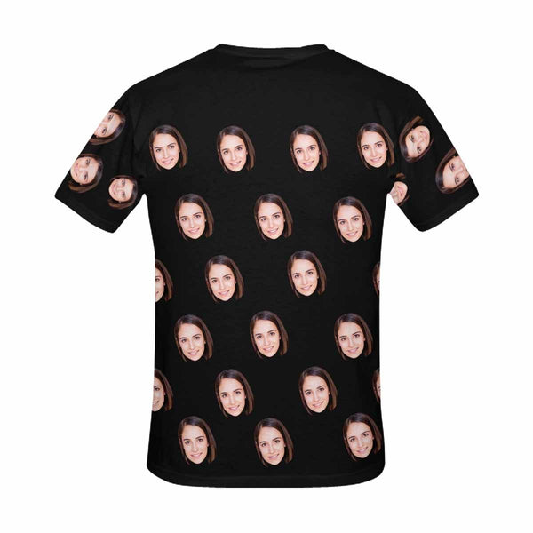 Custom Face Funny Selfie Men's Print T-shirt Made For You Custom Tee Shirt Design for Him