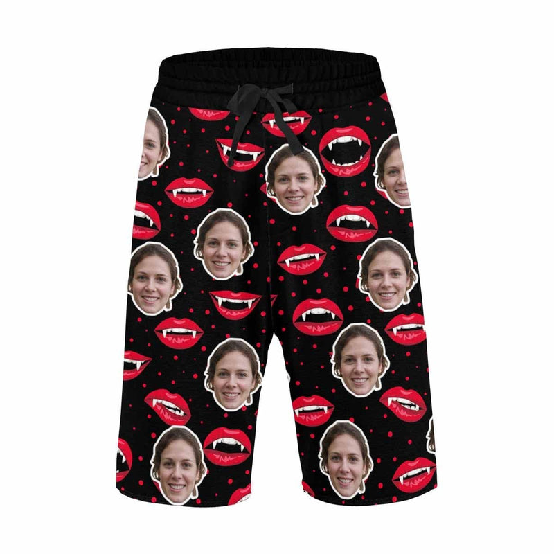 Custom Face Mouth Spots Men's All Over Print Casual Shorts