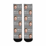 Custom Socks with Faces & Number Personalized Socks Face on Socks Birthday Gifts for Husband