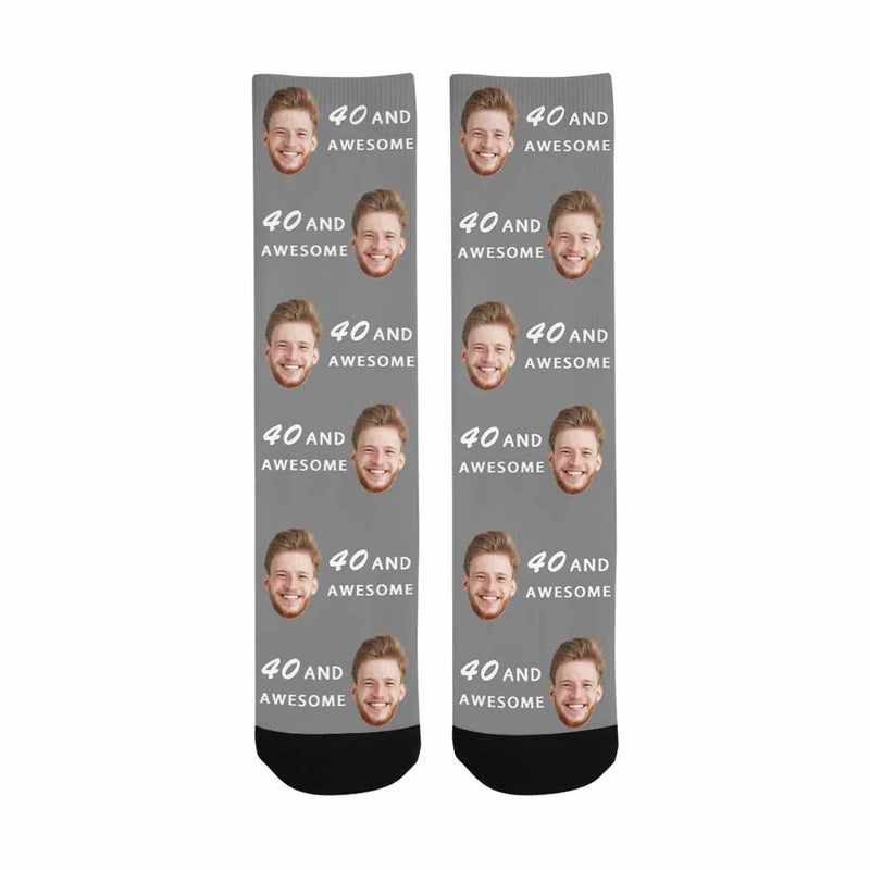 Custom Socks with Faces & Number Personalized Socks Face on Socks Birthday Gifts for Husband