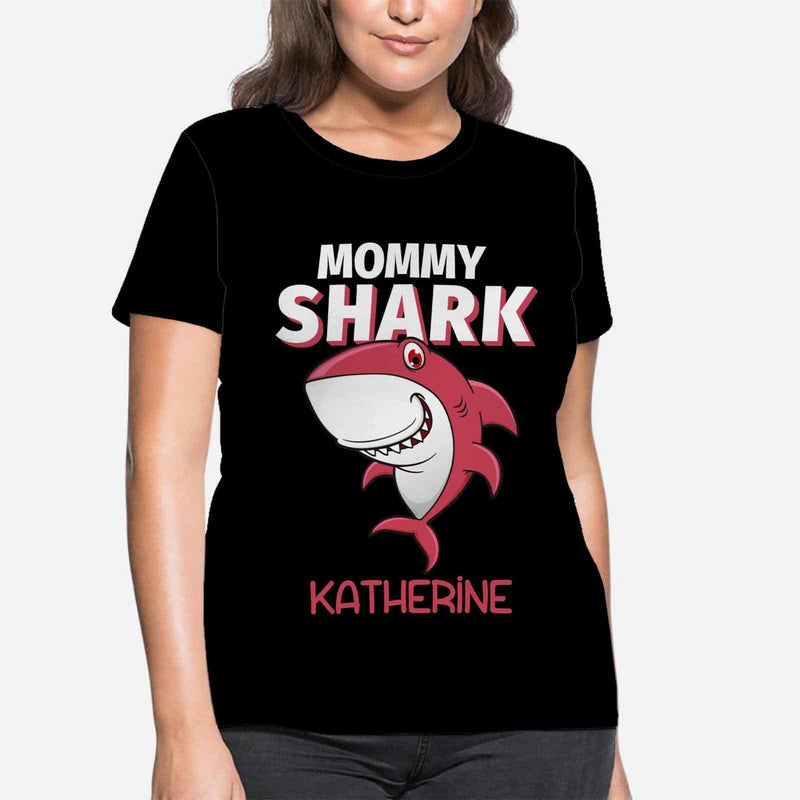 Custom Name Shark Family Matching T-shirt Put Your Name on Shirt Unique Design Shirt Gift